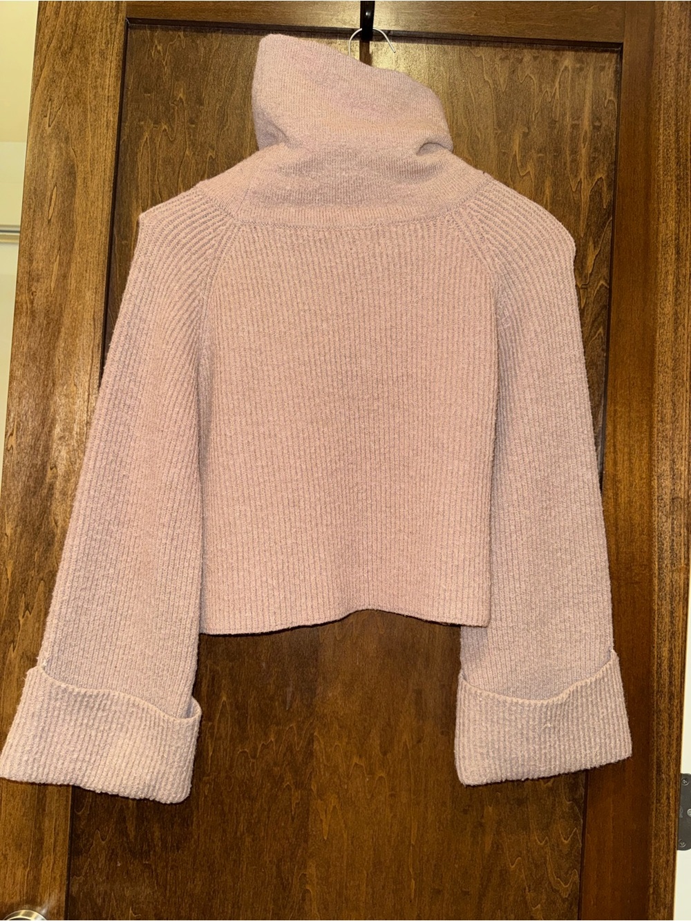 Urban Outfitters- Nuuly Thrift Cozy Ribbed Turtleneck Sweater - Tan - Picture 3 of 4